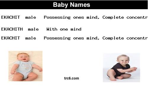 ekachit baby names